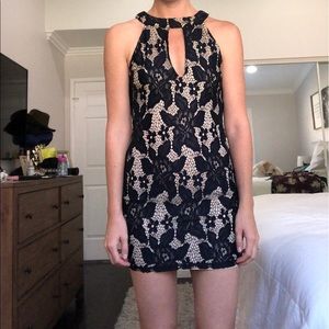 Navy blue lace dress